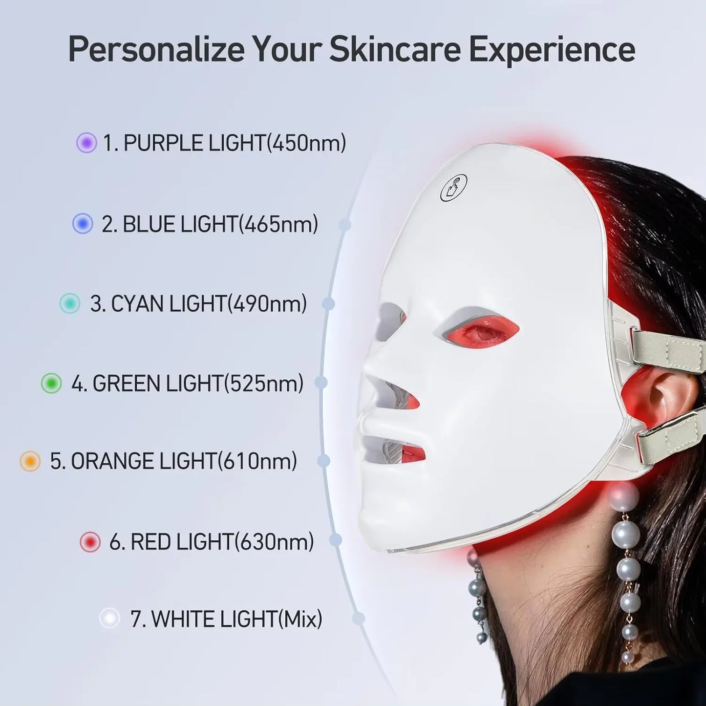 Rechargeable Facial LED Photon Korean Beauty skin Mask Face Whitening Skin Care Beauty Mask