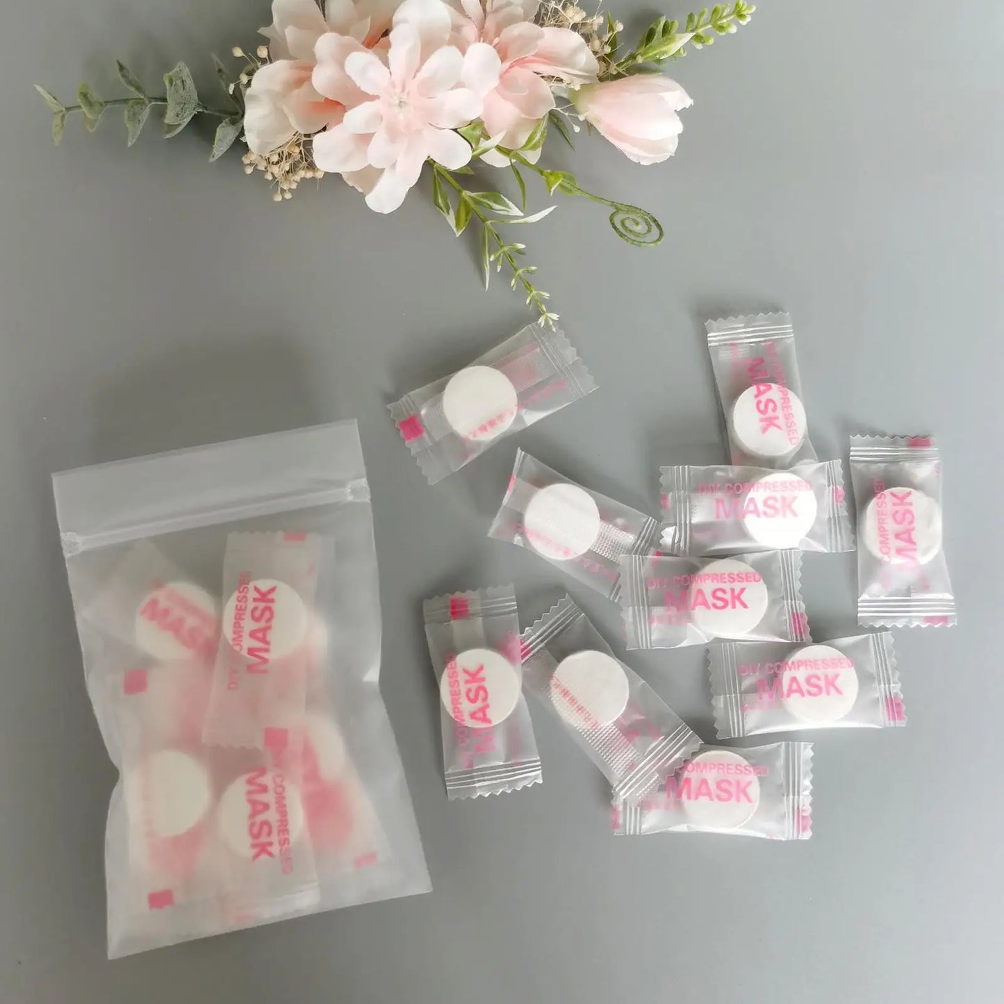 Disposable Compressed 30/50pcs Facial Mask Portable Travel Face Mask Skin Care Cotton Wrapped Masks Paper